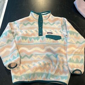 Girls Patagonia Synchilla Snap-T Pullover, Small (7-8)